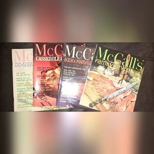 Vintage McCall’s Cookbooks Magazines 1965-1980 Set Of 4 Sweets Party Casserole
